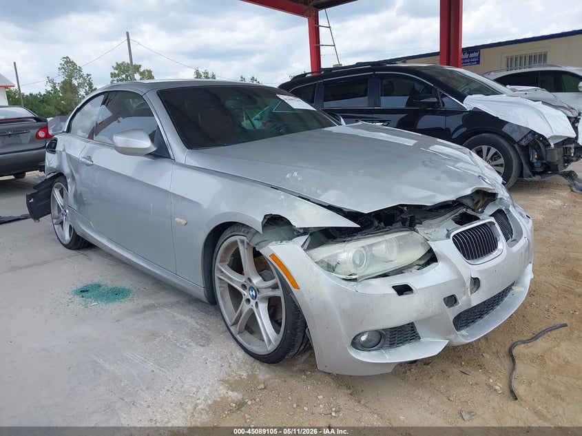 2013 BMW 3er VIN WBADW7C50DE732389 IAAI salvage auction — FRONT & REAR, Rebuildable (Florida), sold $500 on 2026-07-28 (photo 1)