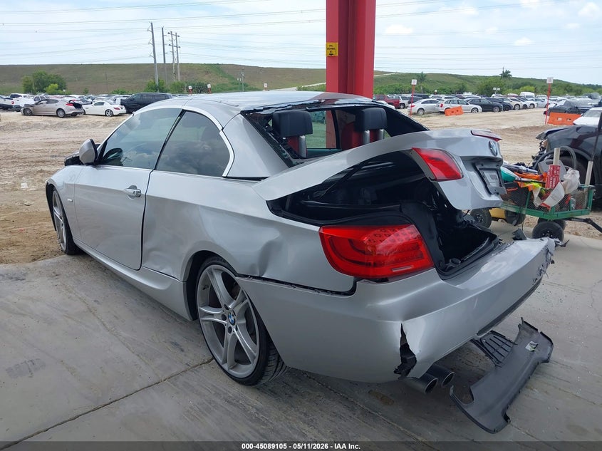 2013 BMW 3er VIN WBADW7C50DE732389 IAAI salvage auction — FRONT & REAR, Rebuildable (Florida), sold $500 on 2026-07-28 (photo 3)