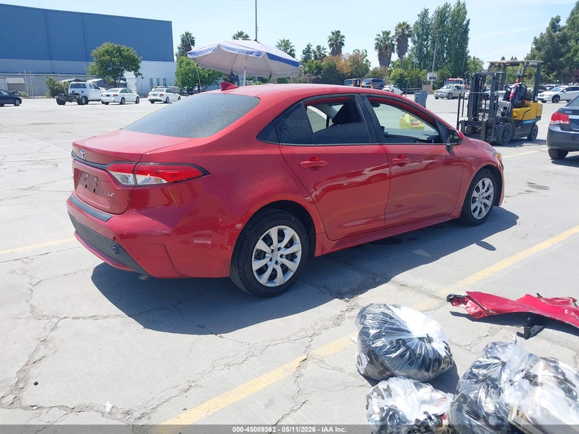 2020 Toyota Corolla VIN 5YFEPRAE6LP074341 IAAI salvage auction — LEFT FRONT, Salvage (California), sold $3,250 on 2026-07-29 (photo 4)