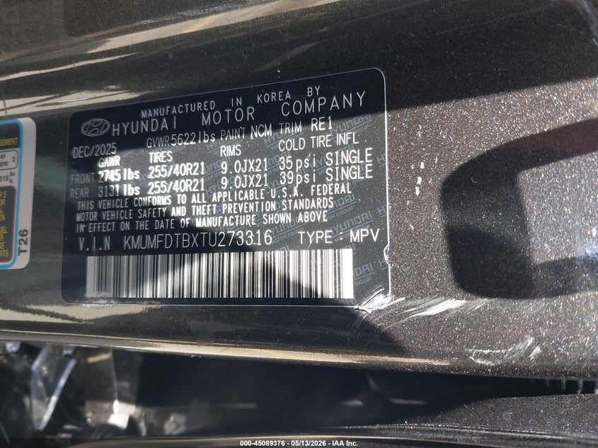 2026 Genesis Gv70 VIN KMUMFDTBXTU273316 IAAI salvage auction — SUSPENSION, Non-Repairable (California), sold $2,550 on 2026-07-29 (photo 9)
