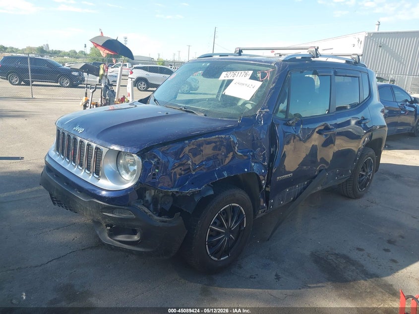 2016 Jeep Renegade VIN ZACCJBDT9GPC59813 IAAI salvage auction — LEFT & RIGHT, Salvage (Utah), sold $450 on 2026-07-23 (photo 2)
