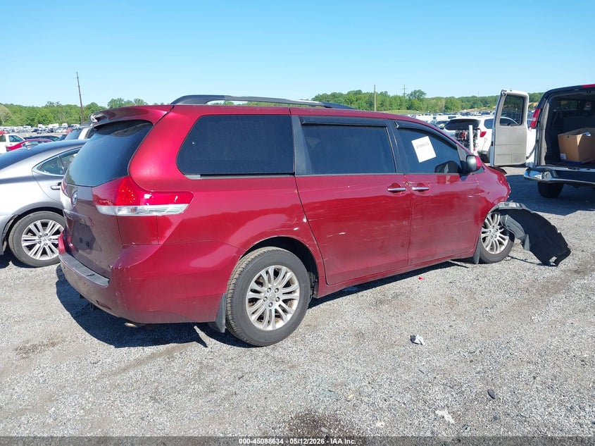 2011 Toyota Sienna VIN 5TDYK3DC7BS114760 IAAI salvage auction — FRONT END, Salvage - Greater Than 75% (Maryland), sold $1,250 on 2026-07-13 (photo 4)