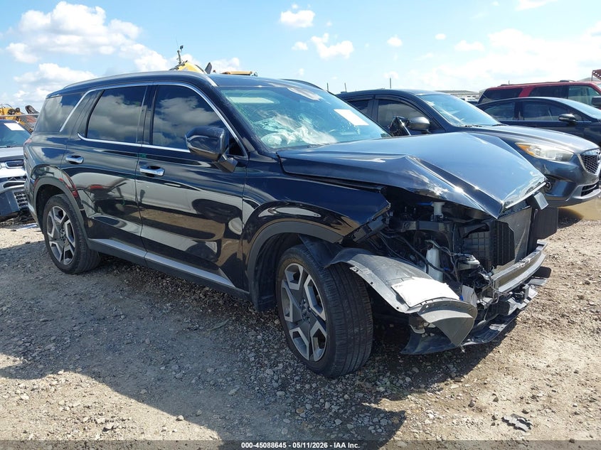 2024 Hyundai Palisade VIN KM8R54GE2RU673407 IAAI salvage auction — LEFT FRONT, Salvage (Texas), sold $7,575 on 2026-07-28 (photo 1)