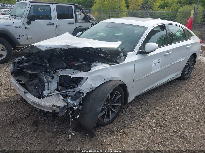 2021 Honda Accord VIN 1HGCV1F50MA112306 IAAI salvage auction — FRONT END, Salvage (Illinois), sold $6,200 on 2026-07-19 (photo 2)
