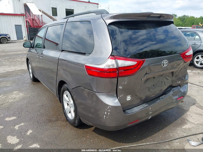 2015 Toyota Sienna VIN 5TDKK3DC0FS547722 IAAI salvage auction — REAR END, Salvage - Greater Than 75% (Maryland), sold $3,000 on 2026-07-29 (photo 3)