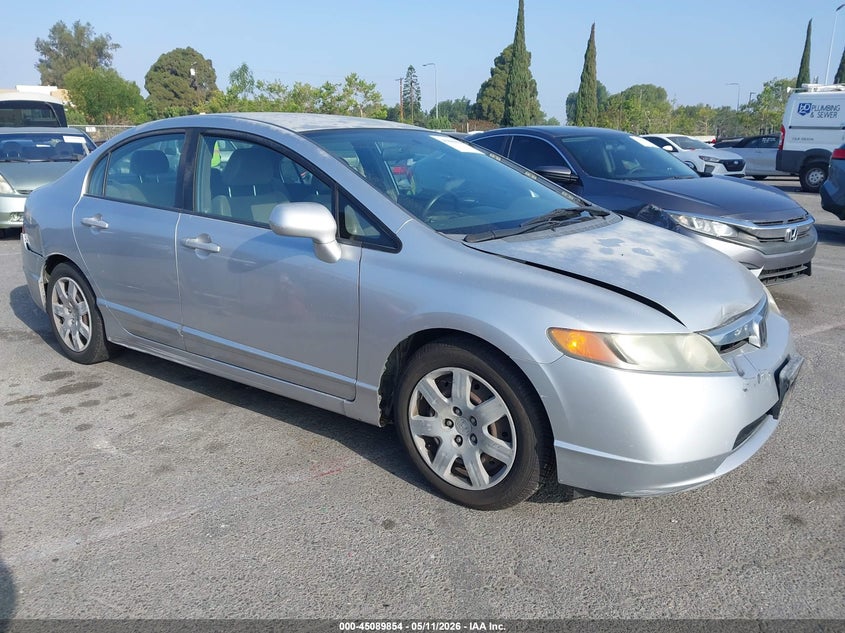2008 Honda Civic VIN JHMFA16578S002004 IAAI salvage auction — LEFT SIDE, Salvage (California), sold $1,150 on 2026-07-23 (photo 1)
