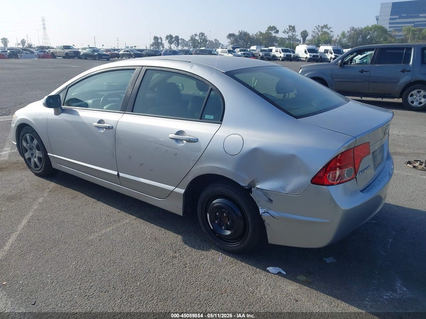 2008 Honda Civic VIN JHMFA16578S002004 IAAI salvage auction — LEFT SIDE, Salvage (California), sold $1,150 on 2026-07-23 (photo 3)