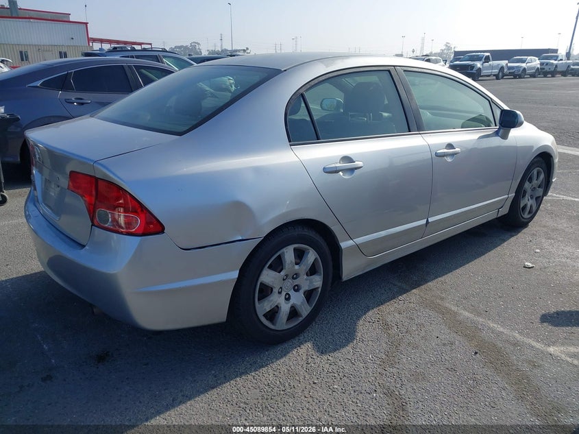 2008 Honda Civic VIN JHMFA16578S002004 IAAI salvage auction — LEFT SIDE, Salvage (California), sold $1,150 on 2026-07-23 (photo 4)