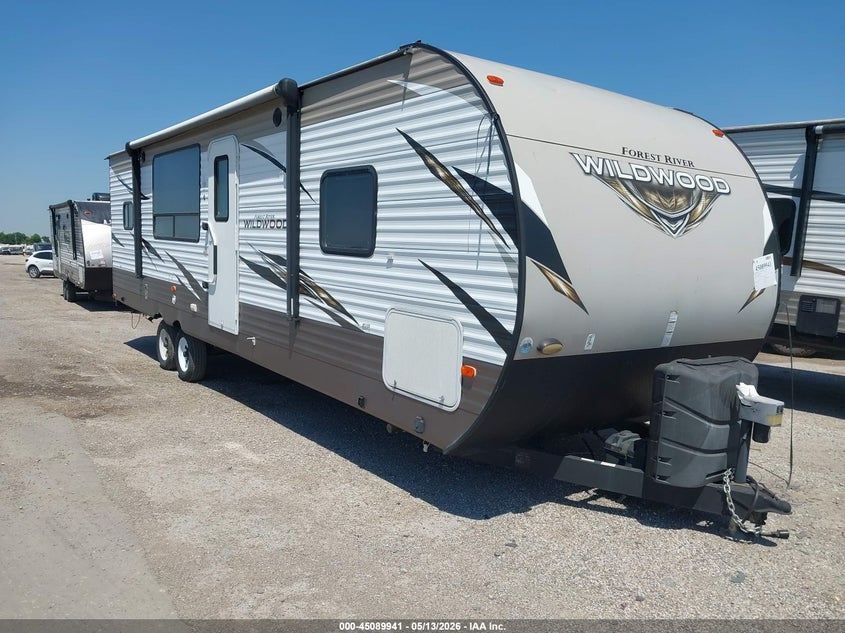 2018 Forest river 27r VIN 4X4TWDC26JA263454 IAAI salvage auction — HAIL, Original (Texas), sold $3,500 on 2026-07-08 (photo 1)