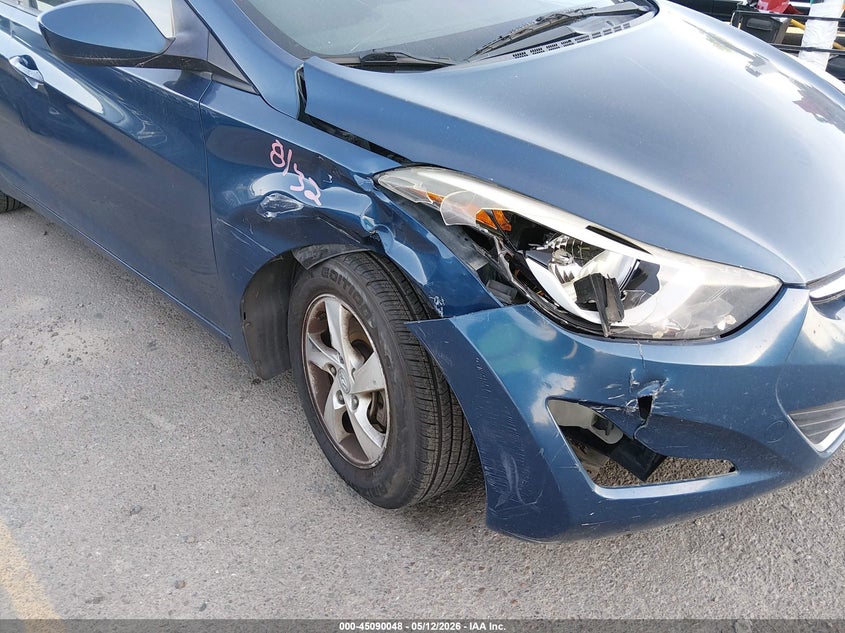 2014 Hyundai Elantra VIN KMHDH4AE9EU199329 IAAI salvage auction — RIGHT FRONT, Salvage (Idaho), sold $1,600 on 2026-07-24 (photo 6)