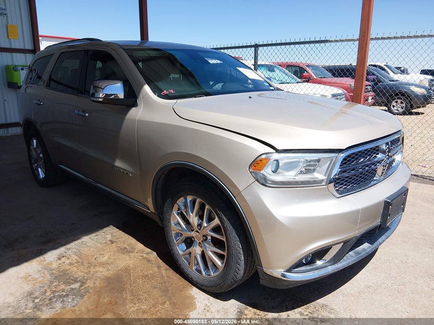 2014 Dodge Durango VIN 1C4RDHEG8EC524292 IAAI salvage auction — ENGINE BURN, Salvage (Texas), sold $1,000 on 2026-08-09 (photo 1)