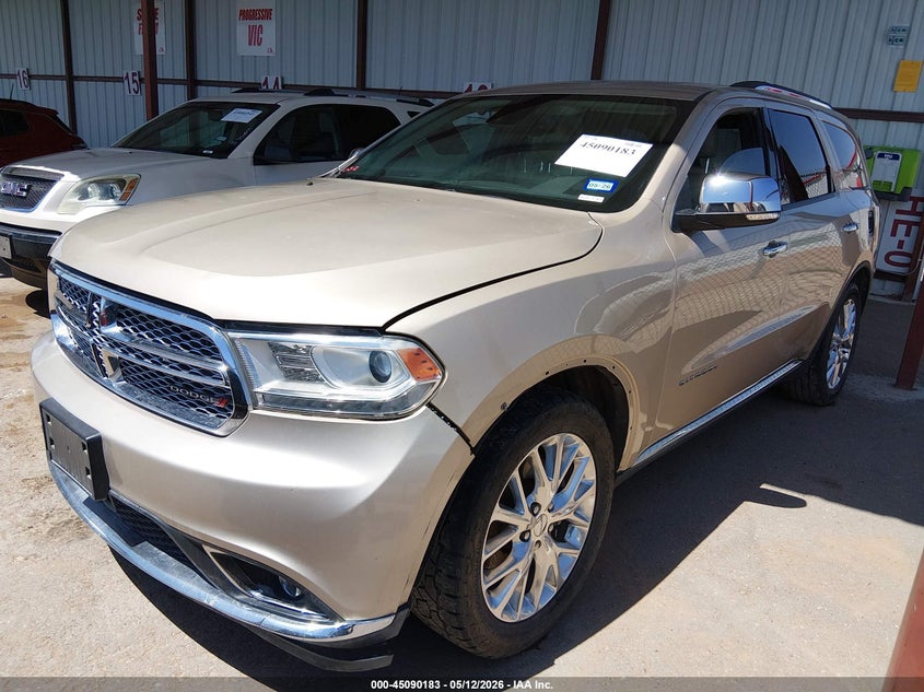 2014 Dodge Durango VIN 1C4RDHEG8EC524292 IAAI salvage auction — ENGINE BURN, Salvage (Texas), sold $1,000 on 2026-08-09 (photo 2)