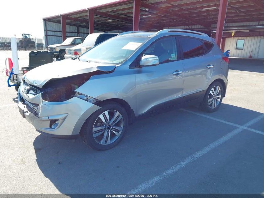 2014 Hyundai Tucson VIN KM8JU3AG9EU945711 IAAI salvage auction — LEFT FRONT, Salvage (California), sold $1,050 on 2026-07-21 (photo 2)