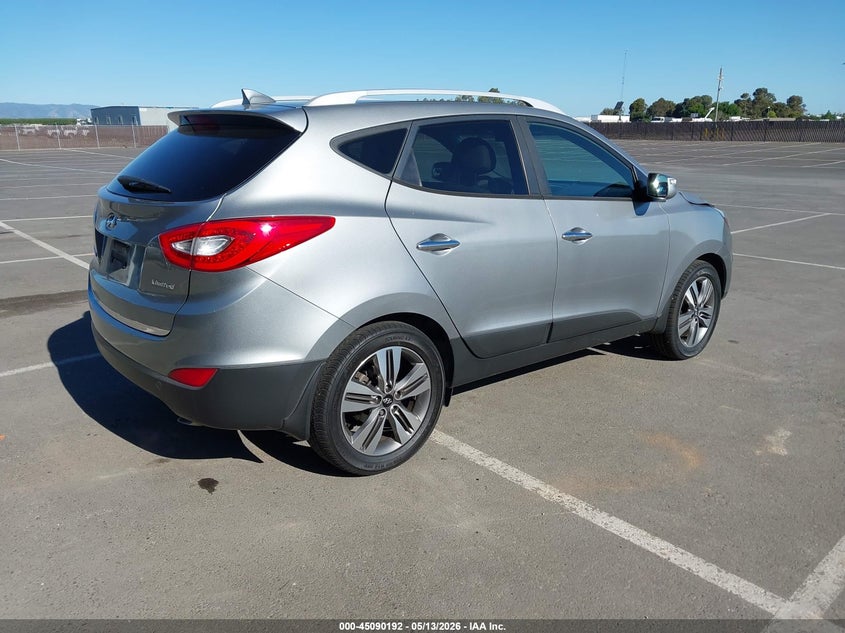 2014 Hyundai Tucson VIN KM8JU3AG9EU945711 IAAI salvage auction — LEFT FRONT, Salvage (California), sold $1,050 on 2026-07-21 (photo 4)