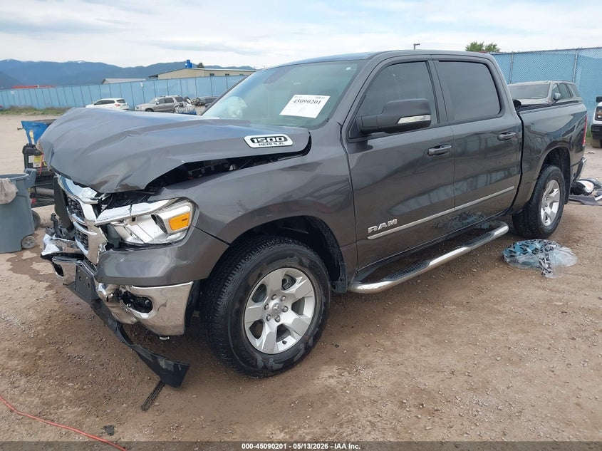 2022 Ram 1500 VIN 1C6SRFFT1NN221885 IAAI salvage auction — FRONT END, Salvage (Montana), sold $8,000 on 2026-08-21 (photo 2)