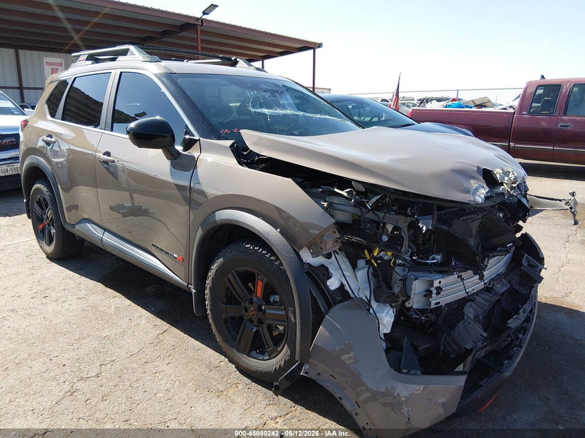 2025 Nissan Rogue VIN 5N1BT3BB5SC834455 IAAI salvage auction — FRONT END, Salvage (Texas), sold $8,500 on 2026-07-29 (photo 1)