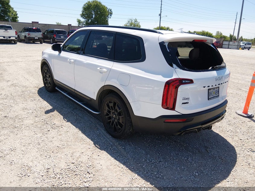 2022 Kia Telluride VIN 5XYP5DHC7NG207170 IAAI salvage auction — HAIL, Clear (Missouri), sold $3,150 on 2026-07-13 (photo 3)