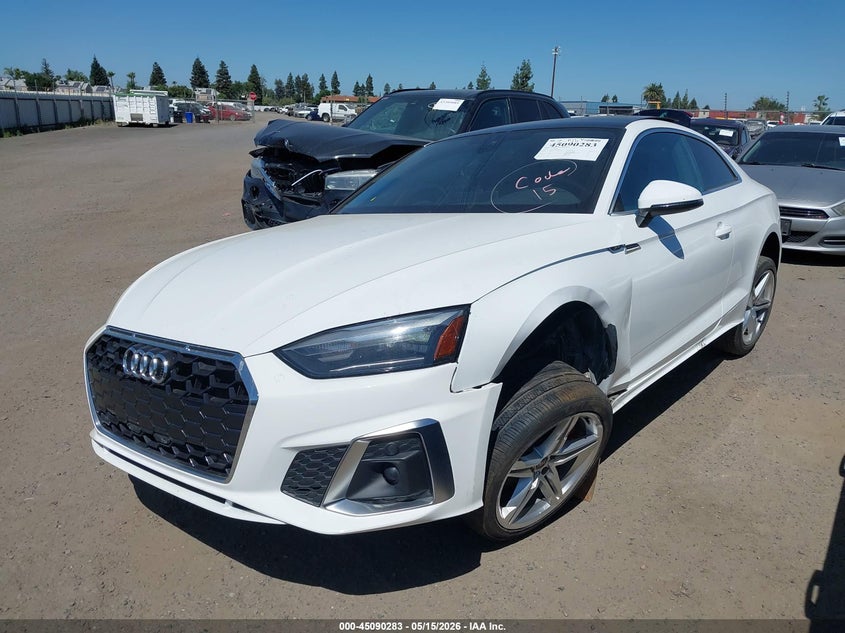 2022 Audi A5 VIN WAUSAAF53NA025844 IAAI salvage auction — LEFT FRONT, Salvage (California), sold $8,000 on 2026-07-07 (photo 2)
