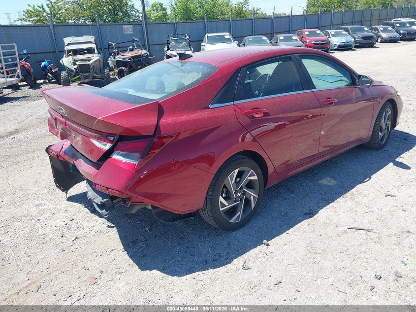2024 Hyundai Elantra VIN KMHLS4DG2RU787377 IAAI salvage auction — REAR END, Salvage (Illinois), sold $5,600 on 2026-07-06 (photo 4)