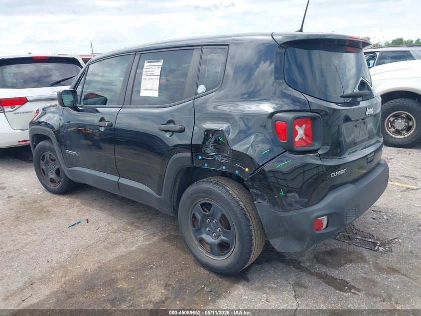 2020 Jeep Renegade VIN ZACNJAAB8LPK93117 IAAI salvage auction — LEFT REAR, Original (Texas), sold $1,550 on 2026-07-16 (photo 3)