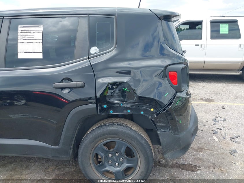 2020 Jeep Renegade VIN ZACNJAAB8LPK93117 IAAI salvage auction — LEFT REAR, Original (Texas), sold $1,550 on 2026-07-16 (photo 6)