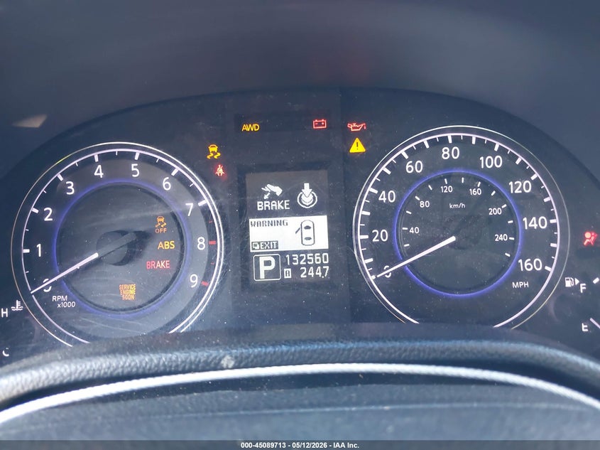 2012 Infiniti G VIN JN1CV6EL9CM471701 IAAI salvage auction — FRONT END, Salvage (Texas), sold $1,500 on 2026-07-15 (photo 7)