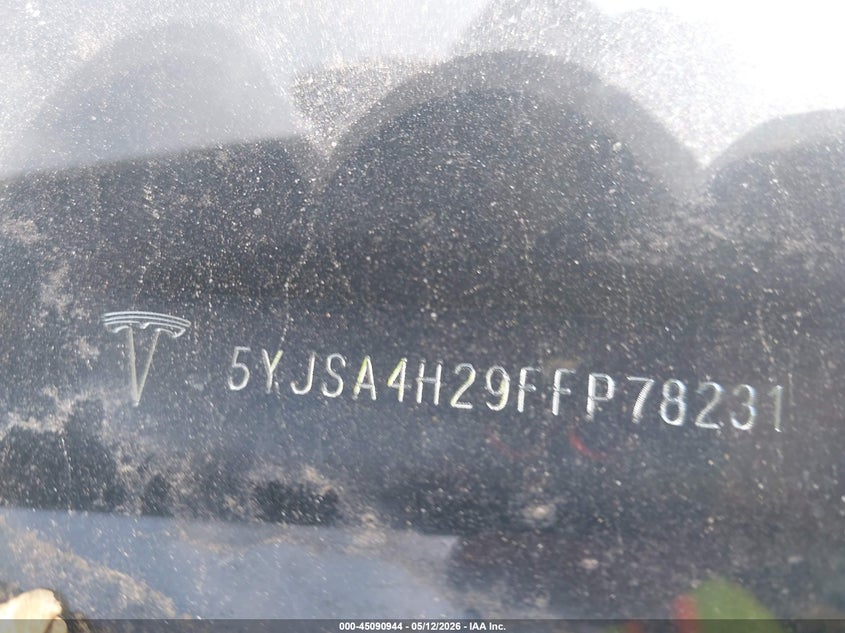 2015 Tesla Model s VIN 5YJSA4H29FFP78231 IAAI salvage auction — REPOSSESSION, Clear (Georgia), sold $1,300 on 2026-07-15 (photo 9)