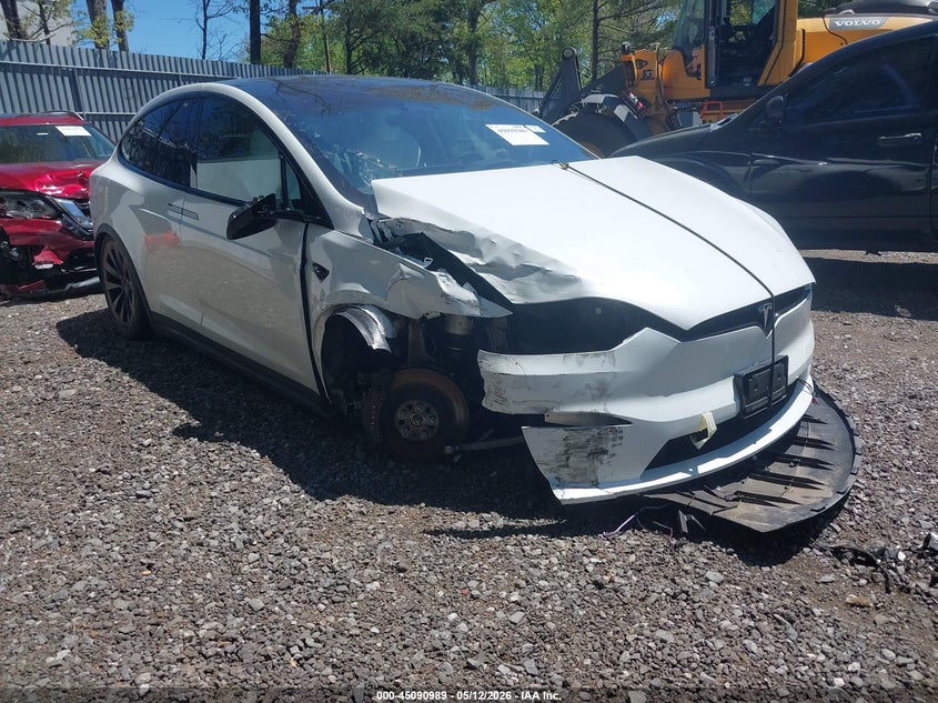 2025 Tesla Model x VIN 7SAXCAE58SF471286 IAAI salvage auction — FRONT END, Clear (New Jersey), sold $25,250 on 2026-07-15 (photo 1)