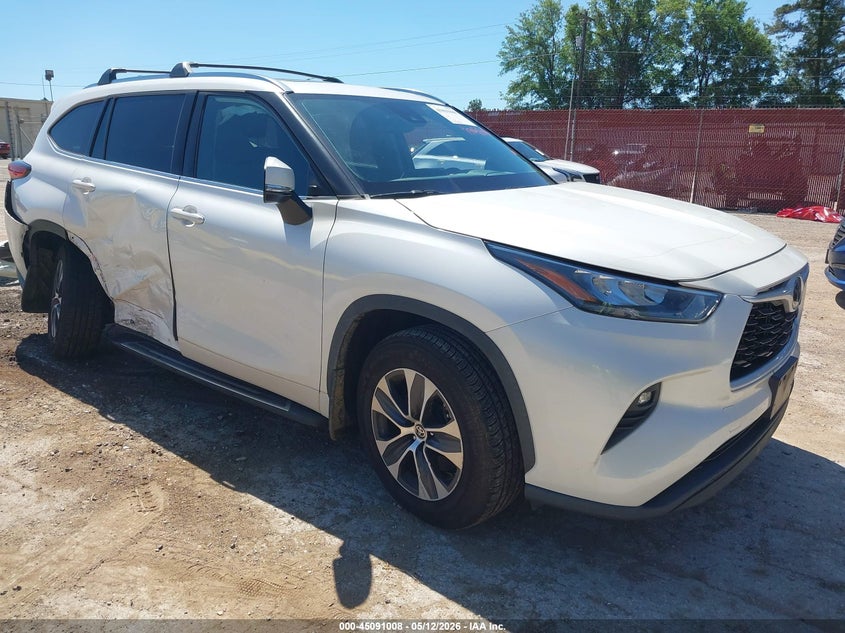 2020 Toyota Highlander VIN 5TDGZRBH6LS031508 IAAI salvage auction — RIGHT SIDE, Original (Texas), sold $13,750 on 2026-07-23 (photo 1)