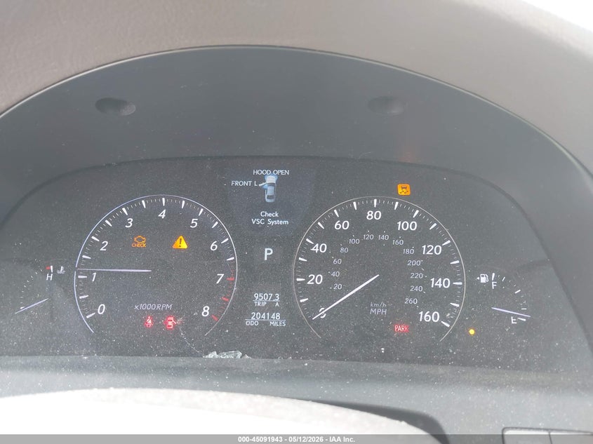 2008 Lexus Ls 460 VIN JTHBL46F485075154 IAAI salvage auction — HAIL, Salvage (Missouri), sold $675 on 2026-07-20 (photo 7)
