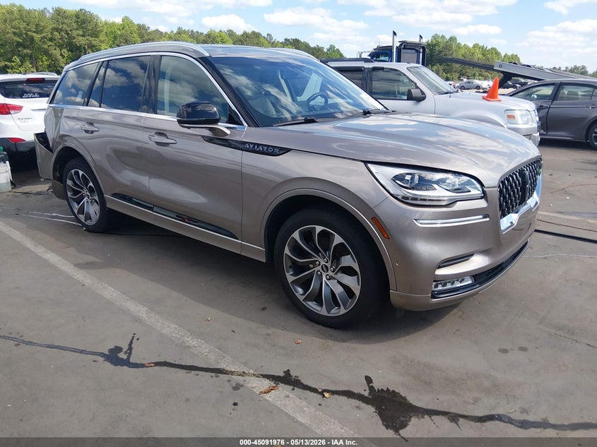 2021 Lincoln Aviator VIN 5LMYJ8XY3MNL00837 IAAI salvage auction — REAR END, Salvage (North Carolina), sold $9,900 on 2026-07-29 (photo 1)