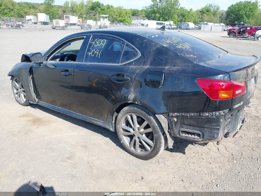 2008 Lexus Is VIN JTHBK262185052404 IAAI salvage auction — NORMAL WEAR, Clear (Virginia), sold $325 on 2026-07-14 (photo 3)