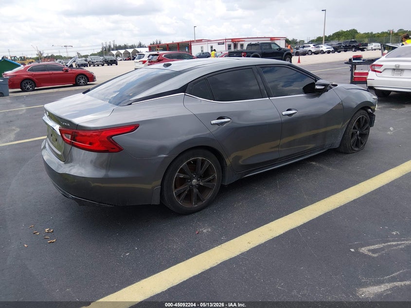 2016 Nissan Maxima VIN 1N4AA6AP0GC403894 IAAI salvage auction — FRONT END, Rebuildable (Florida), sold $1,400 on 2026-07-10 (photo 4)