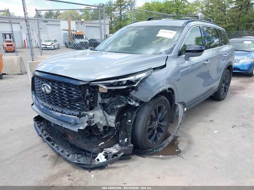 2025 Infiniti Qx60 VIN 5N1AL1FS1SC355086 IAAI salvage auction — FRONT END, Wait Title, sold $14,125 on 2026-09-08 (photo 6)