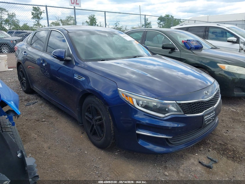 2016 Kia Optima VIN 5XXGT4L35GG093237 IAAI salvage auction — NORMAL WEAR, Clear (Montana), sold $850 on 2026-07-23 (photo 1)
