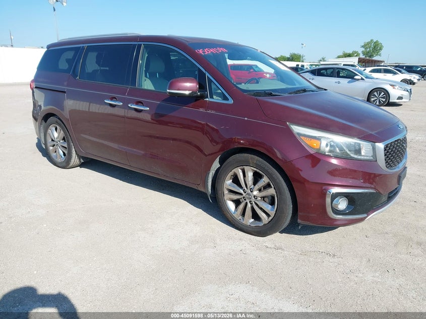 2015 Kia SEDONA VIN KNDME5C1XF6034909 IAAI salvage auction — HAIL, Original (Texas), sold $4,025 on 2026-07-29 (photo 1)