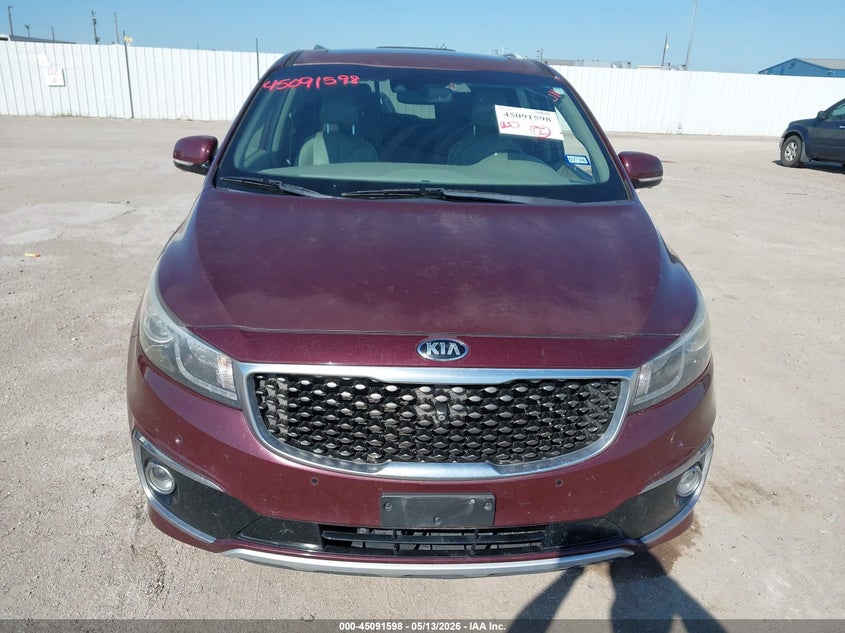 2015 Kia SEDONA VIN KNDME5C1XF6034909 IAAI salvage auction — HAIL, Original (Texas), sold $4,025 on 2026-07-29 (photo 6)