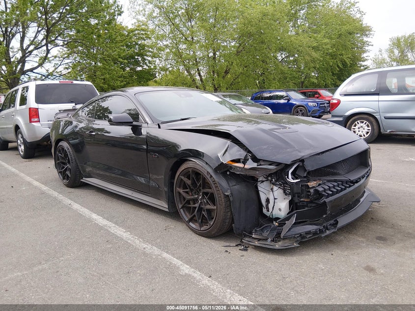 2021 Ford Mustang VIN 1FA6P8CF7M5111373 IAAI salvage auction — RIGHT FRONT, Salvage (New Jersey), sold $15,000 on 2026-07-30 (photo 1)