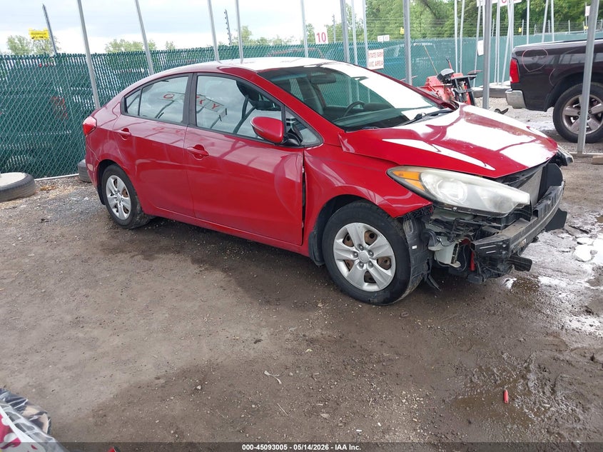 2016 Kia Forte VIN KNAFX4A6XG5527067 IAAI salvage auction — FRONT END, Salvage Title, sold $600 on 2026-08-01 (photo 1)