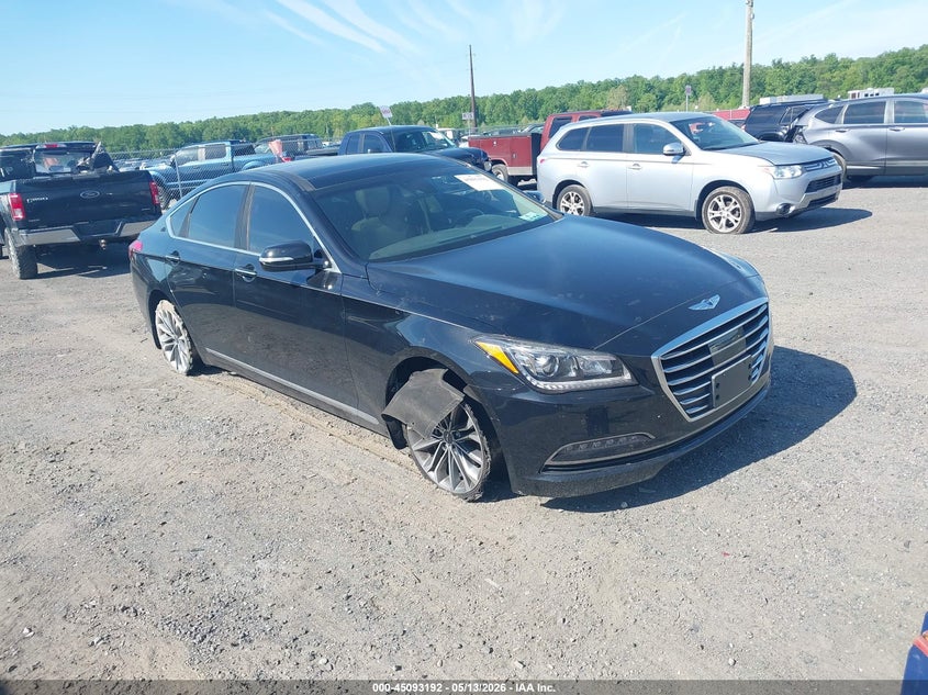 2016 Hyundai Genesis VIN KMHGN4JE0GU126987 IAAI salvage auction — RIGHT FRONT, Salvage - Greater Than 75% (Maryland), sold $1,950 on 2026-07-29 (photo 1)