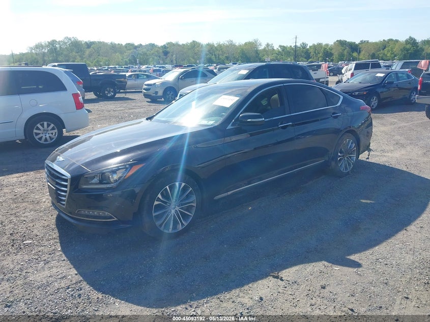 2016 Hyundai Genesis VIN KMHGN4JE0GU126987 IAAI salvage auction — RIGHT FRONT, Salvage - Greater Than 75% (Maryland), sold $1,950 on 2026-07-29 (photo 2)