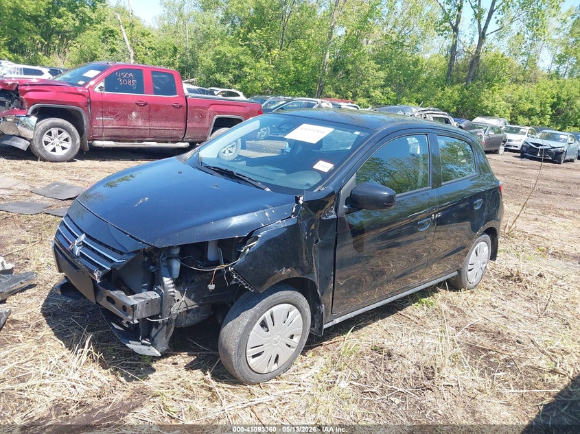 2024 Mitsubishi Mirage VIN ML32AUHJ3RH012476 IAAI salvage auction — LEFT FRONT, Salvage (Ohio), sold $2,000 on 2026-07-17 (photo 2)