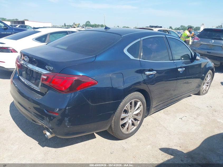 2018 Infiniti Q70 VIN JN1BY1AP4JM180163 IAAI salvage auction — LEFT SIDE, Clear (Colorado), sold $1,225 on 2026-07-14 (photo 4)
