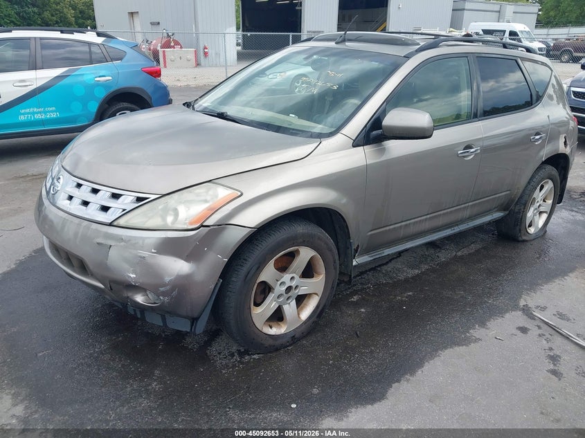 2003 Nissan Murano VIN JN8AZ08W33W238370 IAAI salvage auction — NORMAL WEAR, Repossession Paperwork (Georgia), sold $300 on 2026-07-15 (photo 2)