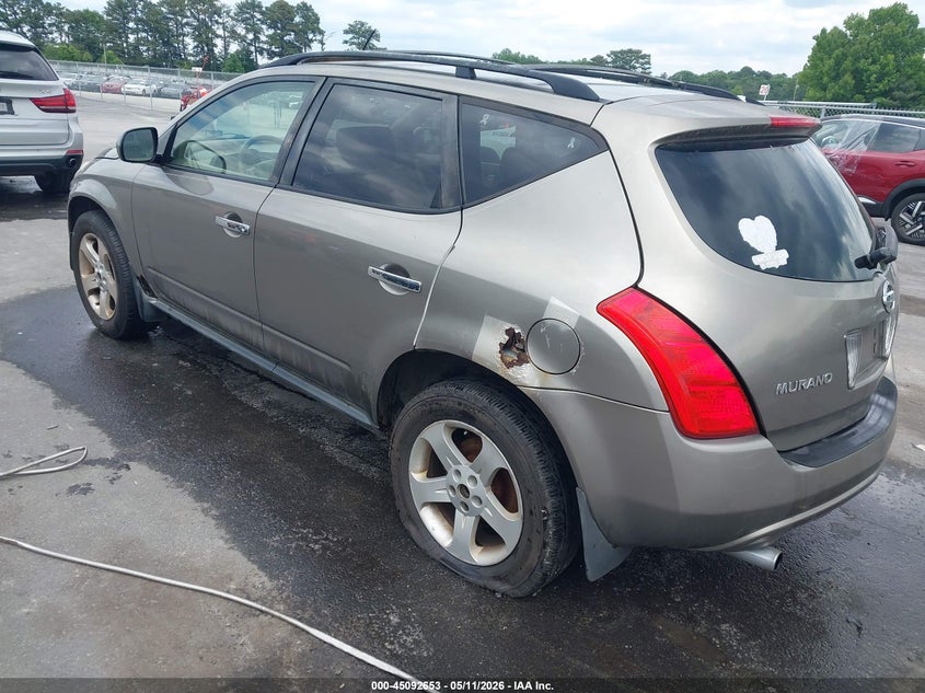 2003 Nissan Murano VIN JN8AZ08W33W238370 IAAI salvage auction — NORMAL WEAR, Repossession Paperwork (Georgia), sold $300 on 2026-07-15 (photo 3)