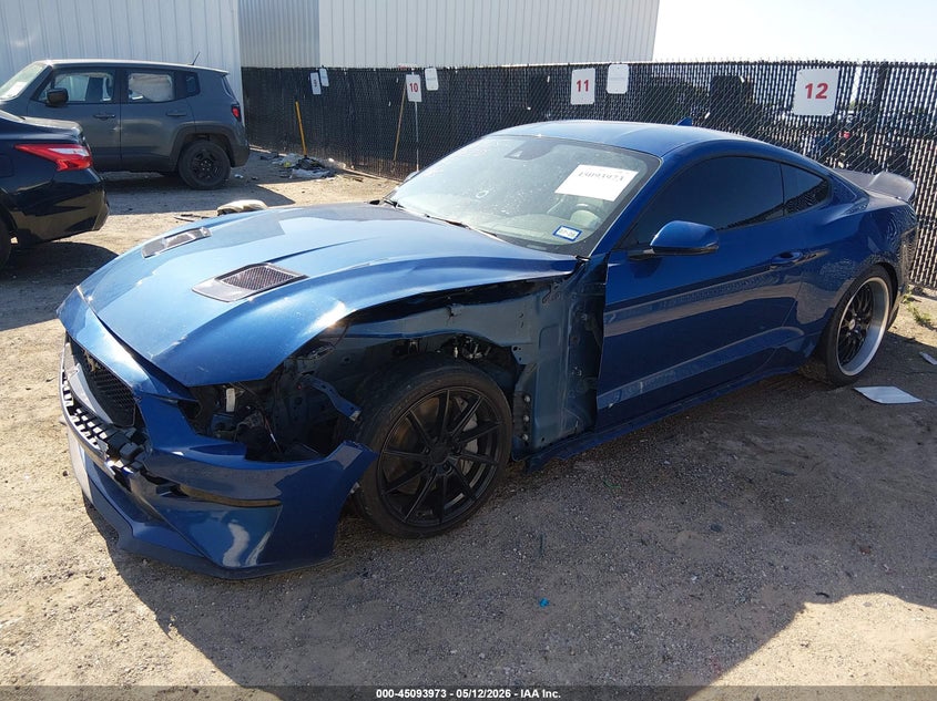 2022 Ford Mustang VIN 1FA6P8CF9N5133635 IAAI salvage auction — LEFT & RIGHT, Original (Texas), sold $11,000 on 2026-07-29 (photo 2)