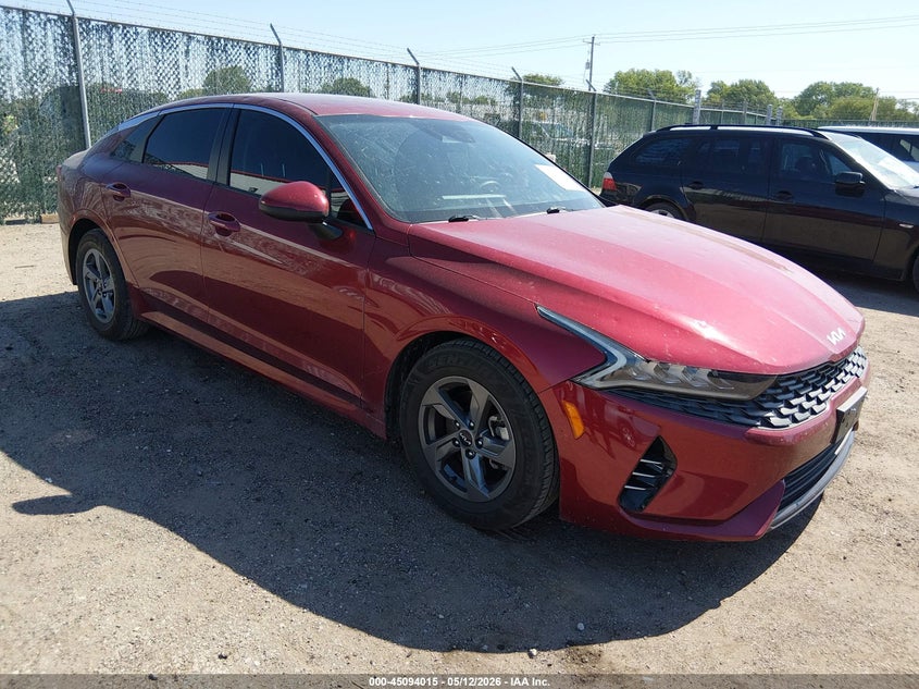 2022 Kia K5 VIN 5XXG14J20NG127842 IAAI salvage auction — HAIL, Salvage (Kansas), sold $6,025 on 2026-07-17 (photo 1)