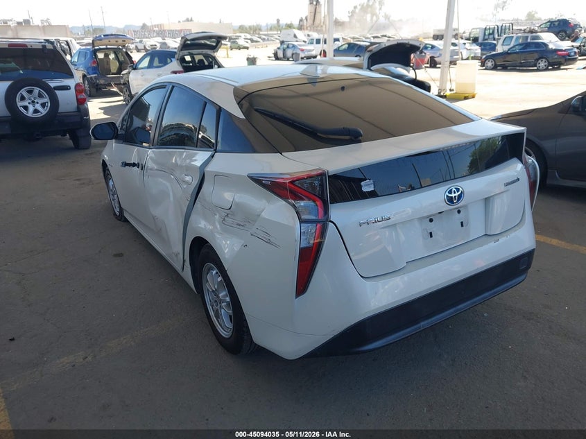 2016 Toyota Prius VIN JTDKBRFU8G3008275 IAAI salvage auction — LEFT REAR, Salvage (California), sold $3,550 on 2026-07-29 (photo 3)
