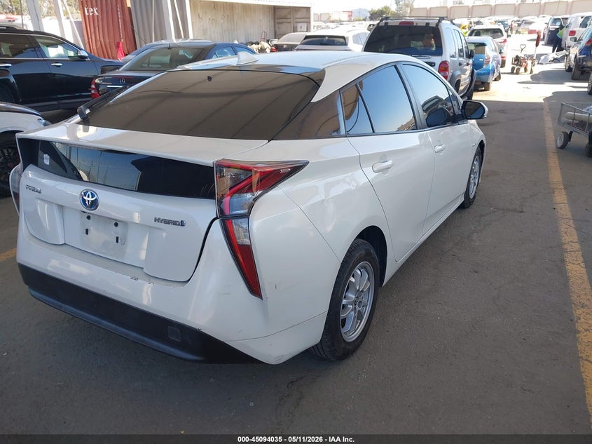 2016 Toyota Prius VIN JTDKBRFU8G3008275 IAAI salvage auction — LEFT REAR, Salvage (California), sold $3,550 on 2026-07-29 (photo 4)