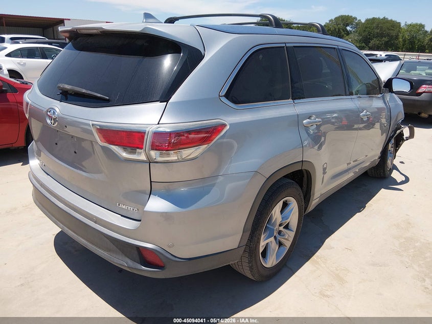 2015 Toyota Highlander VIN 5TDYKRFH9FS117189 IAAI salvage auction — FRONT END, Salvage (Texas), sold $3,675 on 2026-07-07 (photo 4)